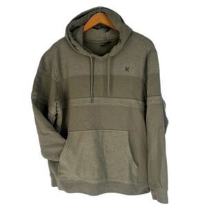 Hurley Green Highroads Hooded Pullover Sweatshirt Size Medium
